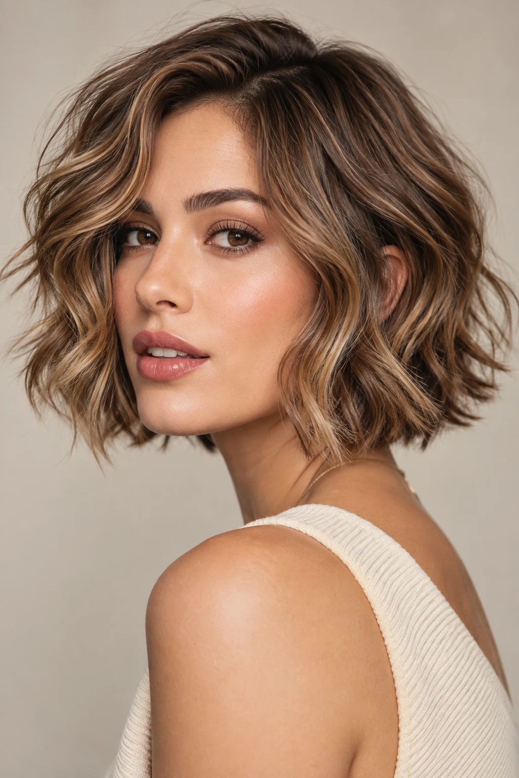Soft Textured Waves — simple hairstyles for short hair style outfit
