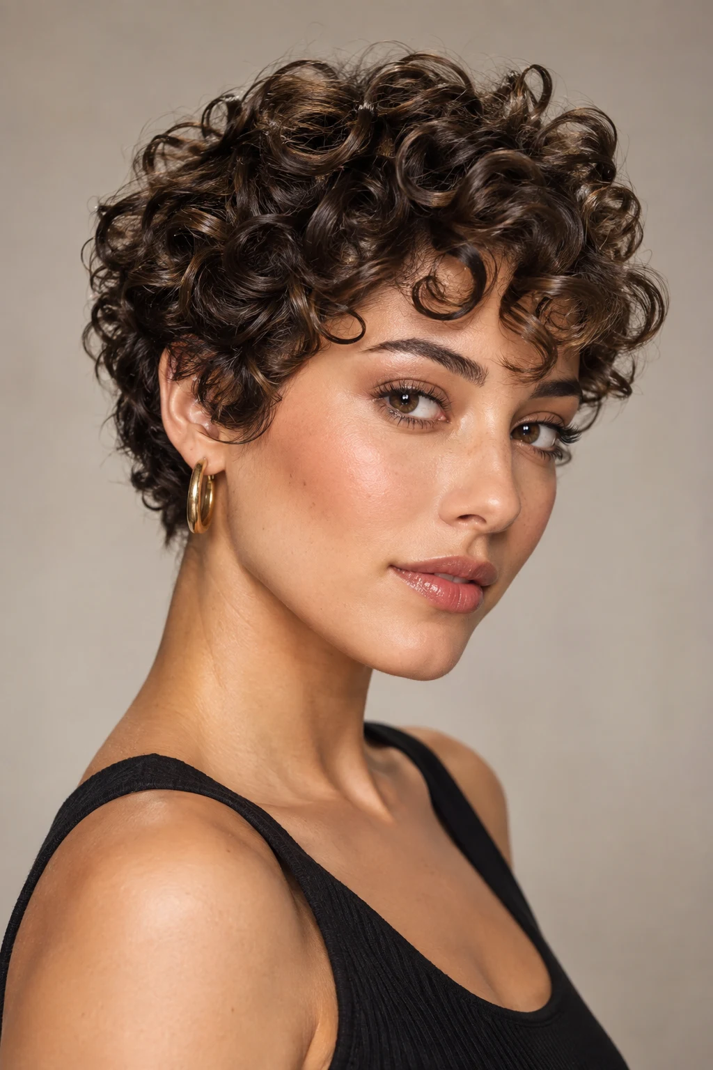 Curly Defined Crop — simple hairstyles for short hair style outfit