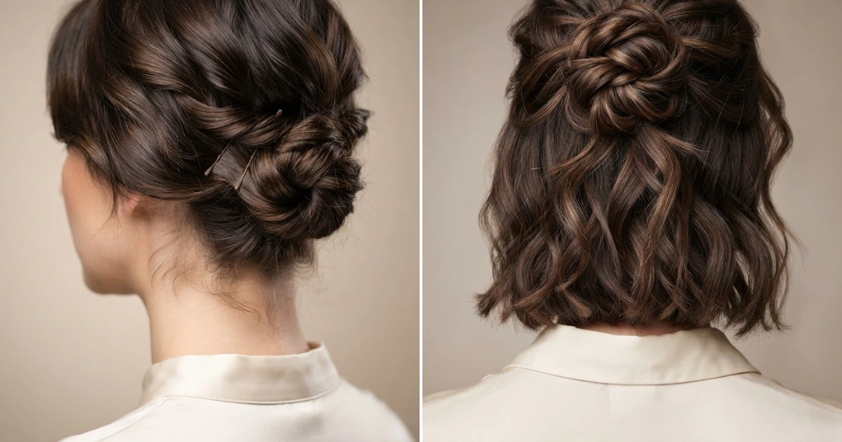 Simple updos for short hair: 12 Gorgeous Hairstyles Simple updos for short hair