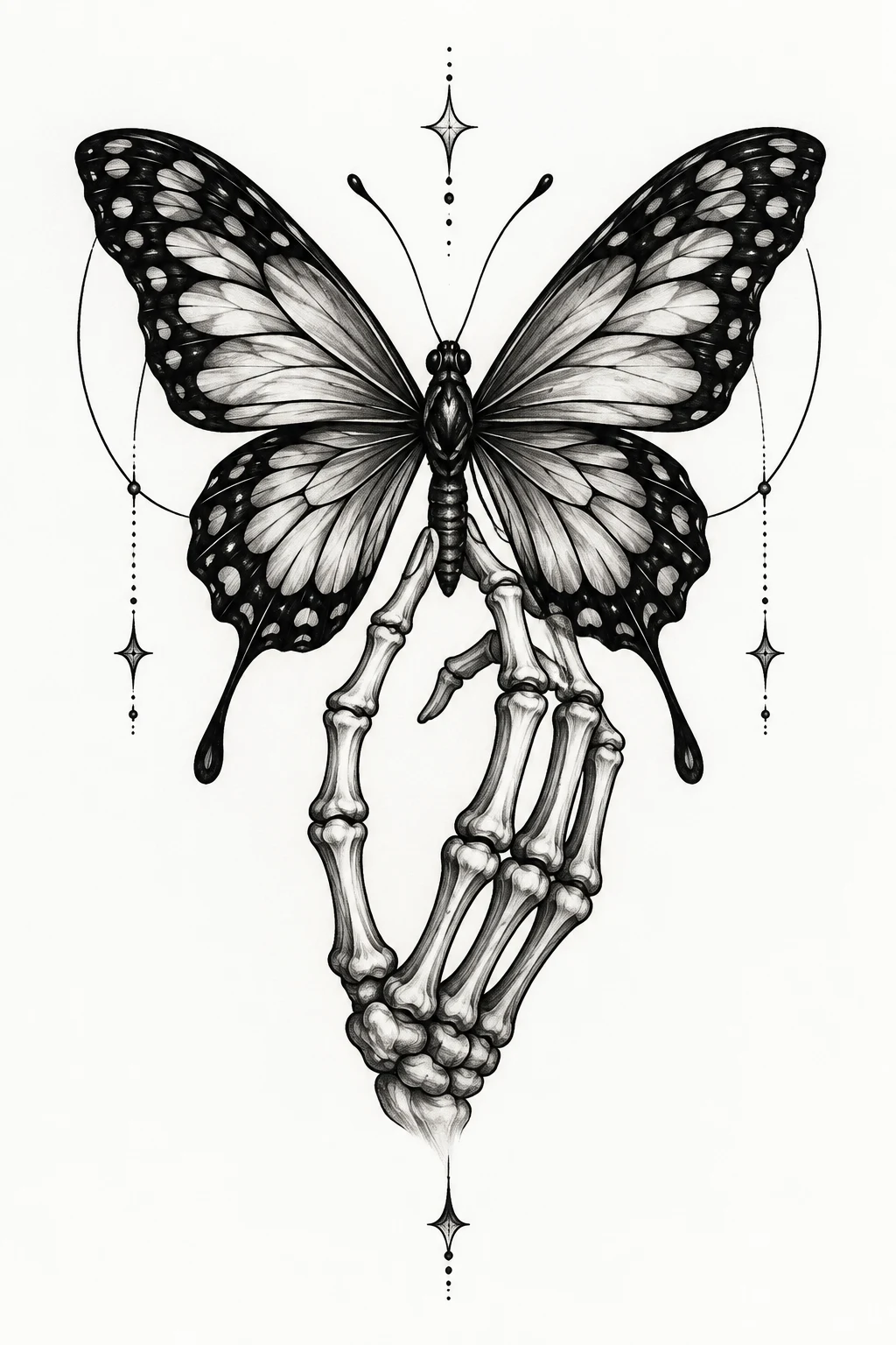 Butterfly Skeleton Hand Tattoo — skeleton butterfly tattoo style outfit