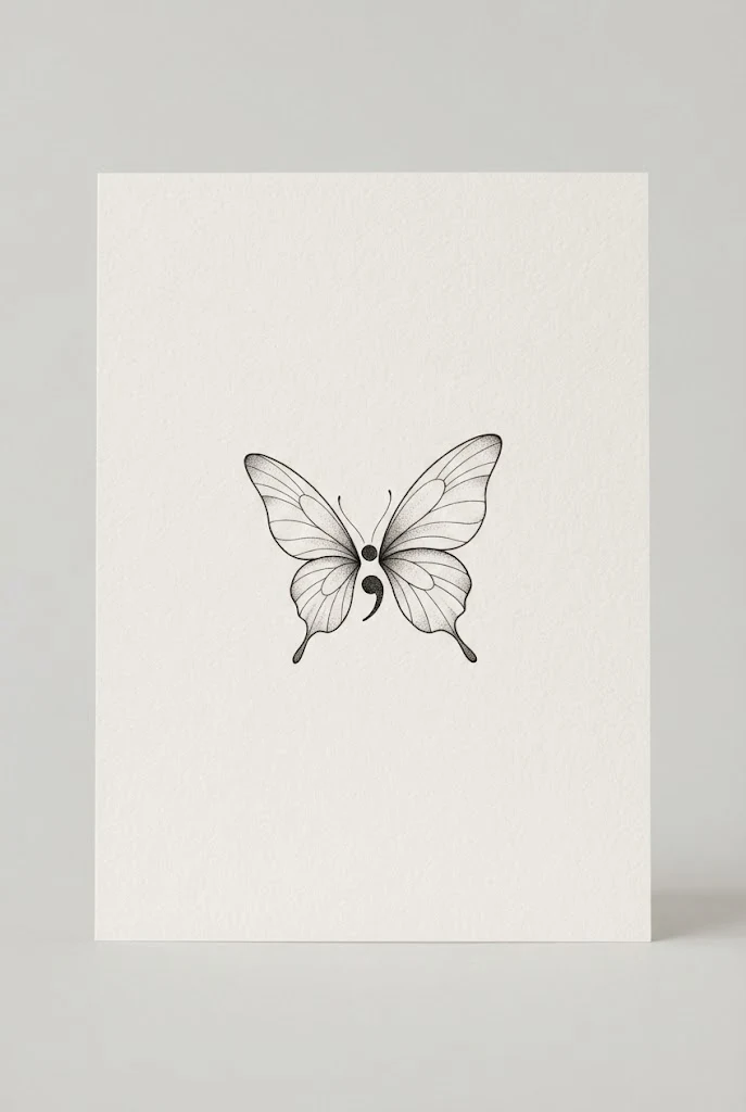 Inner Bicep Fine-Line Statement — small butterfly semicolon tattoo style outfit