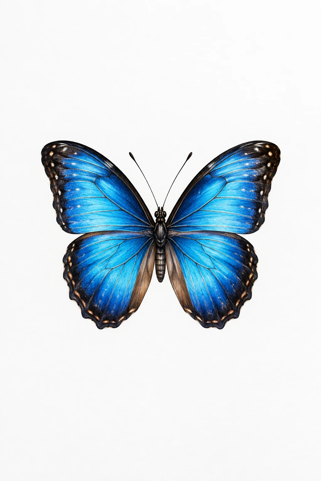 Blue Morpho Mini Butterfly — small butterfly tattoo designs style outfit