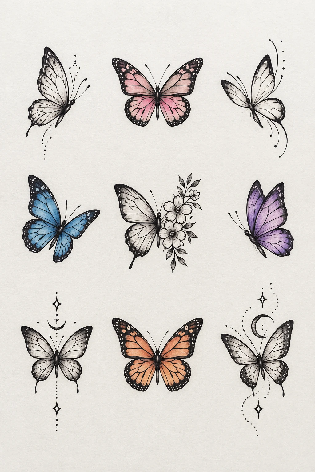 Small Butterfly Tattoo Designs on Hand — small butterfly tattoo designs style outfit
