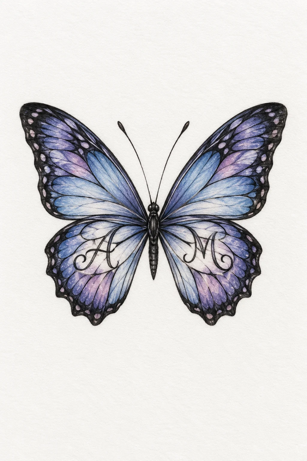 Butterfly With Hidden Initials — small butterfly tattoo designs style outfit