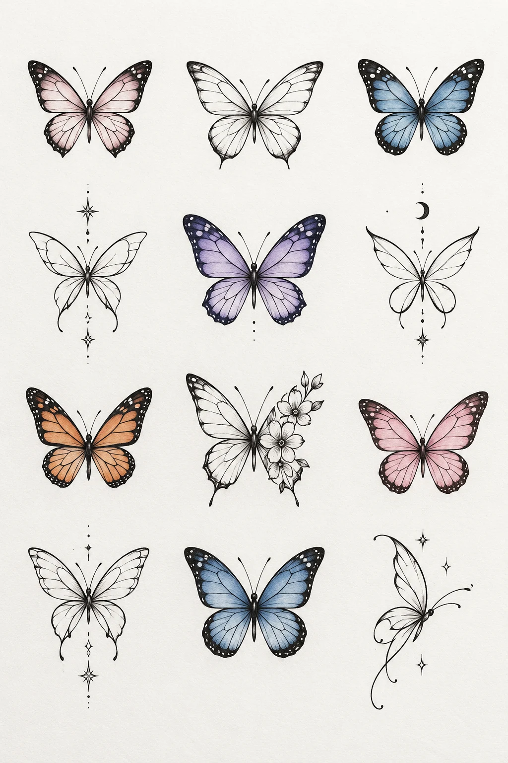 Small Butterfly Tattoo Designs on Wrist — small butterfly tattoo designs style outfit