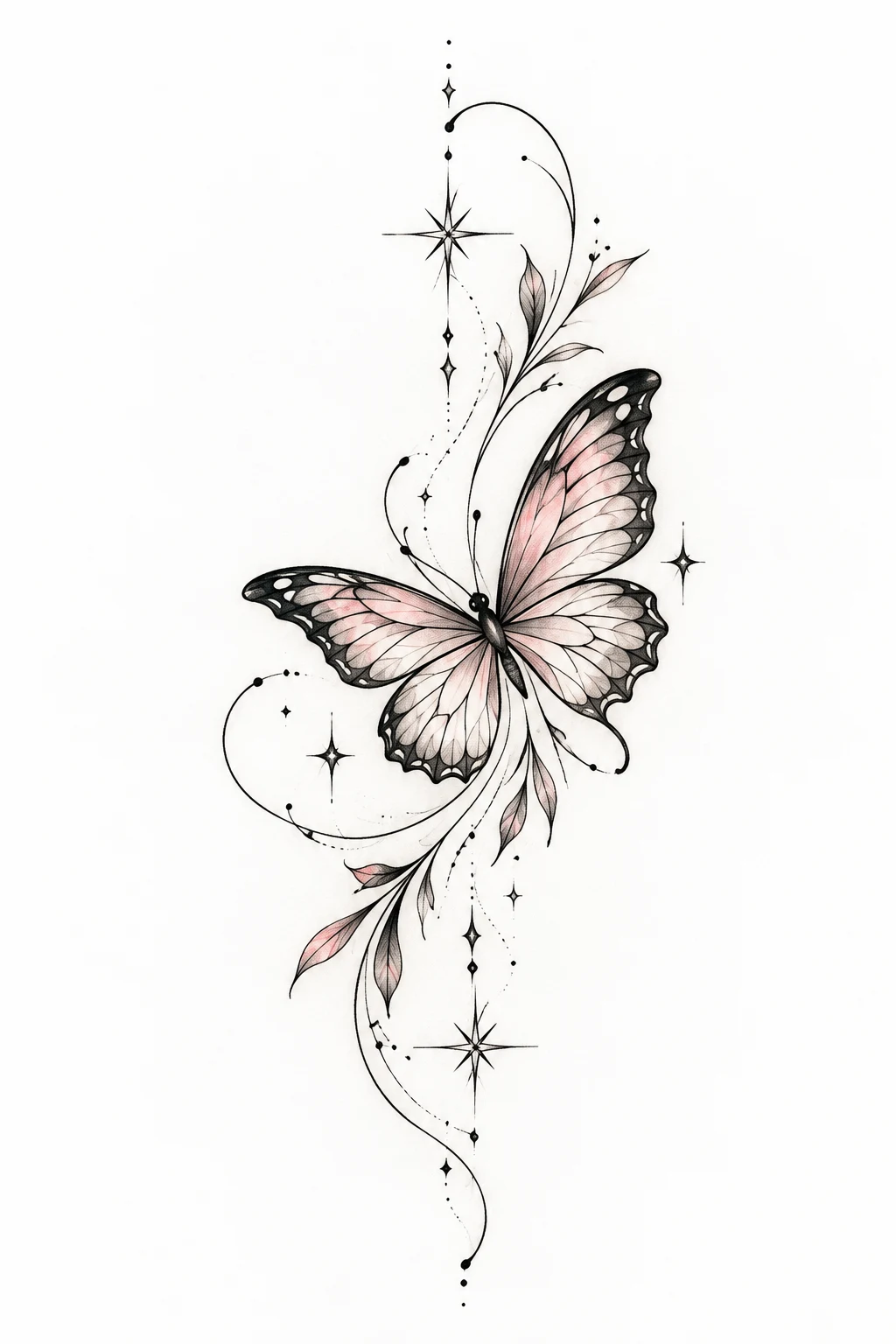 Butterfly With a Hand-Tattoo Feel — small butterfly tattoo on wrist style outfit