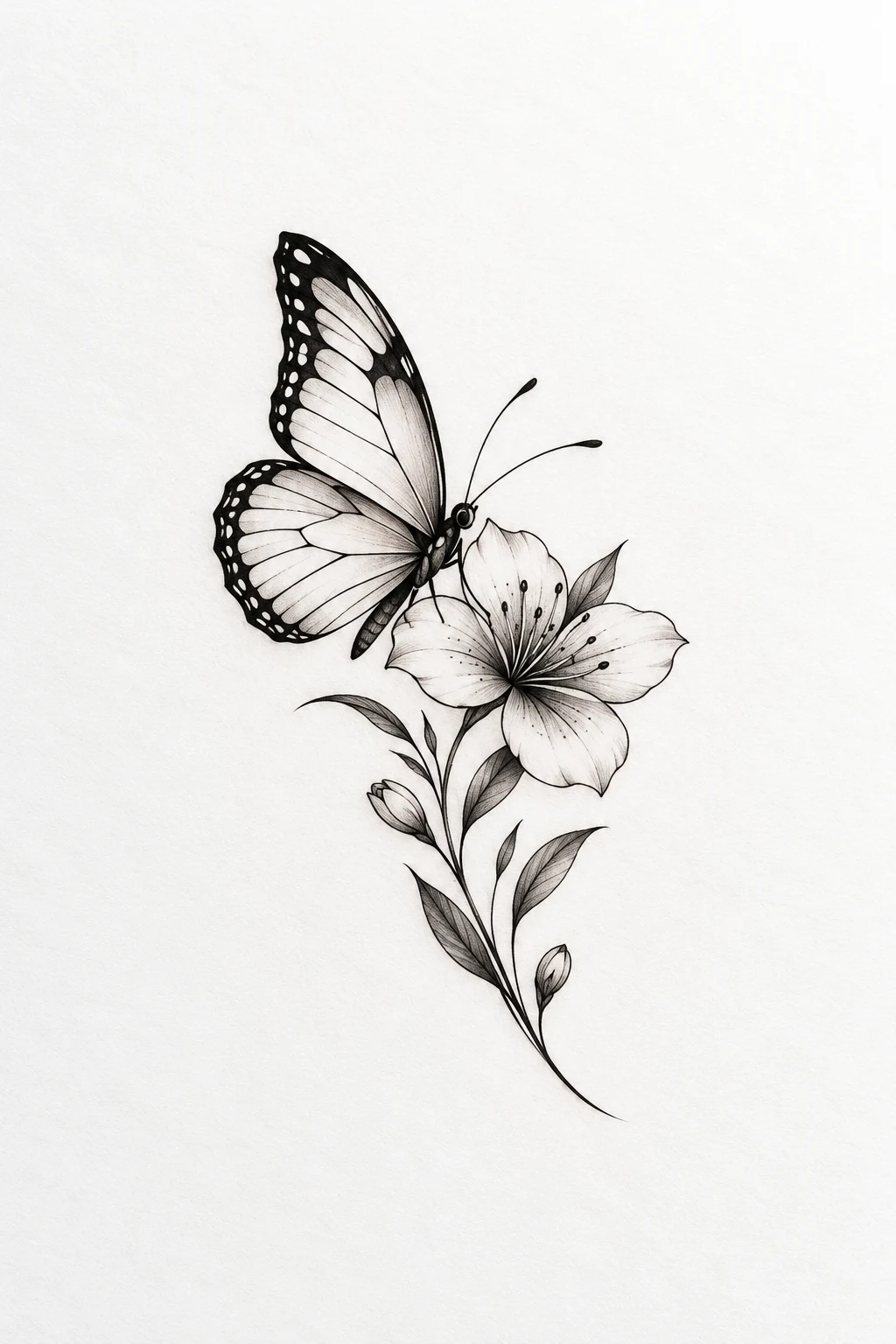 Butterfly With a Birth Flower — small butterfly tattoo on wrist style outfit