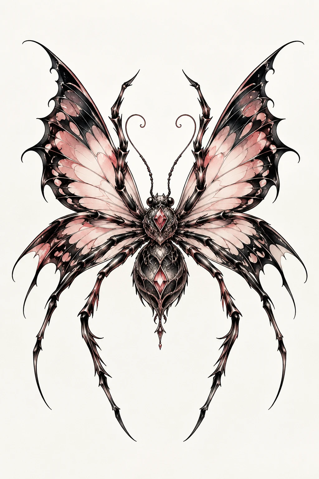 Spider X Butterfly Hybrid — spider butterfly tattoo style outfit