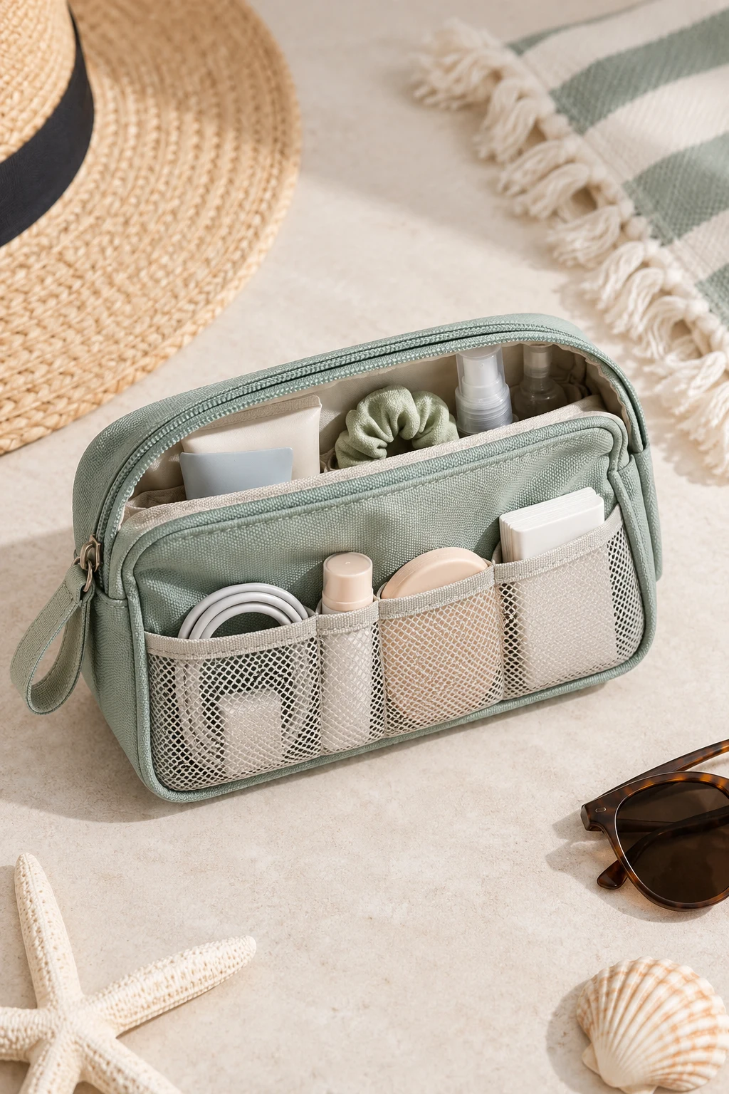 A Small Organization Pouch — Summer beach bag essentials style outfit