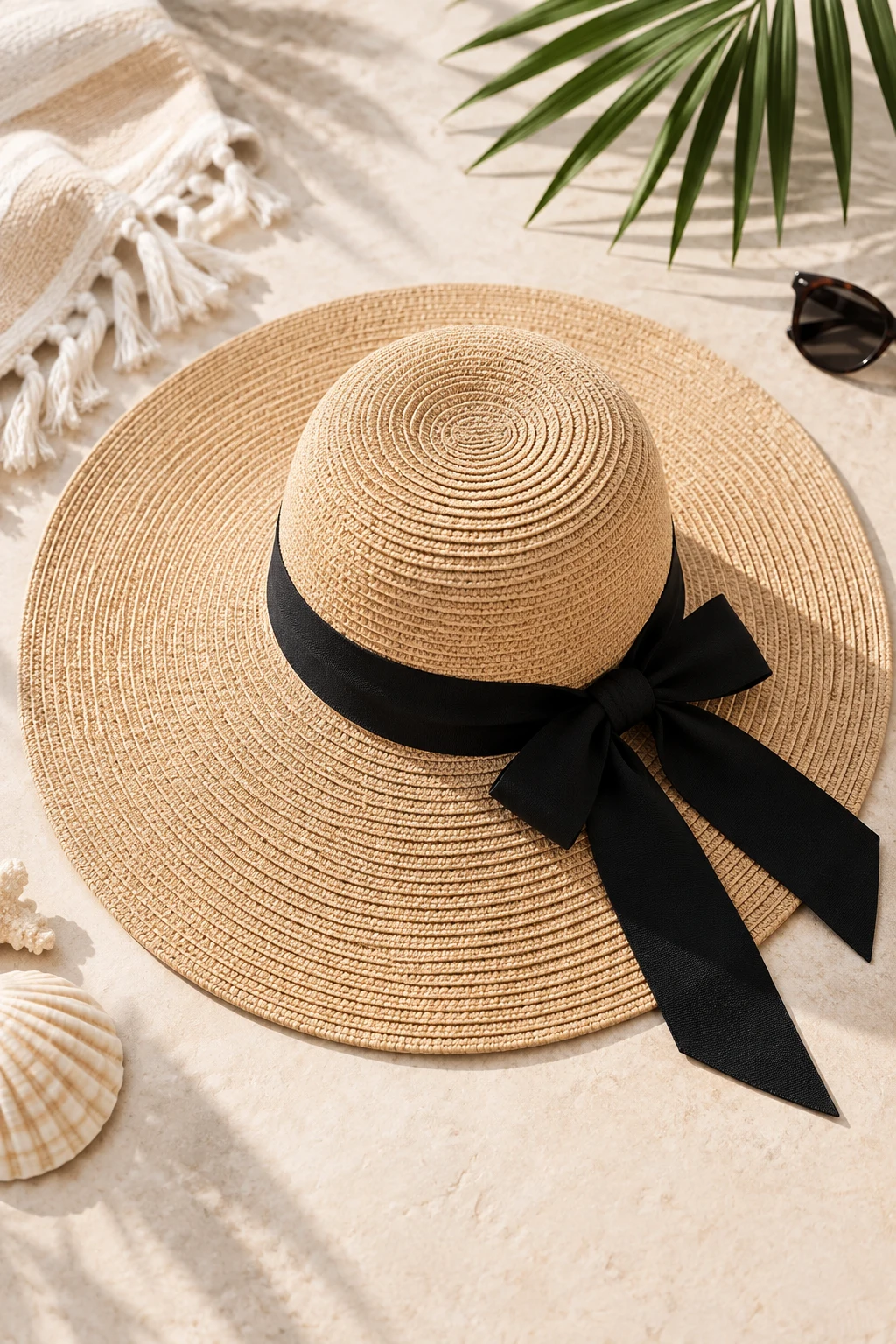 The Wide-Brim Sun Hat — Summer beach bag essentials style outfit
