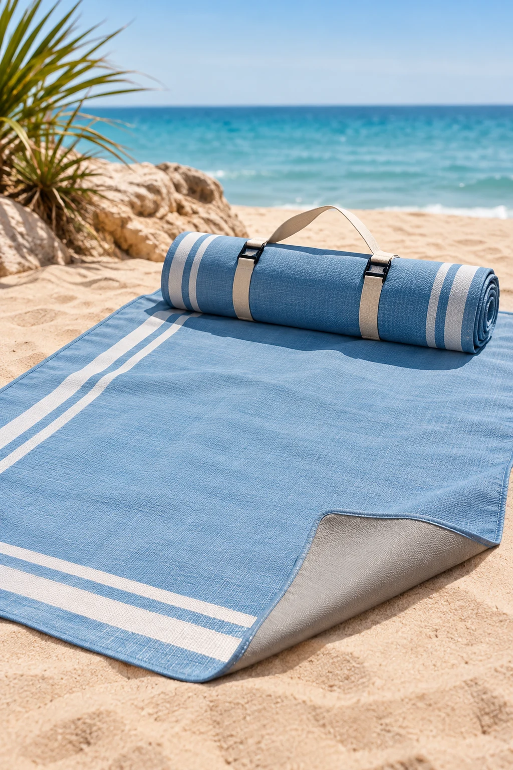 A Sand-Proof Beach Blanket — Summer beach bag essentials style outfit