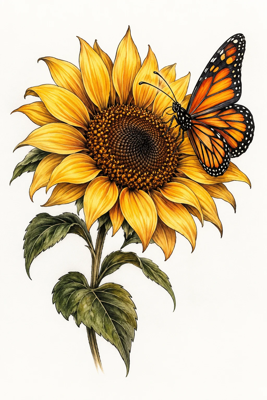 Golden Garden Classic — Sunflower and Butterfly Tattoo — sunflower and butterfly tattoo style outfit