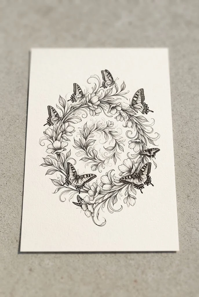 Vibrant Swallowtail and Petal Orbit — sunflower butterfly tattoo style outfit