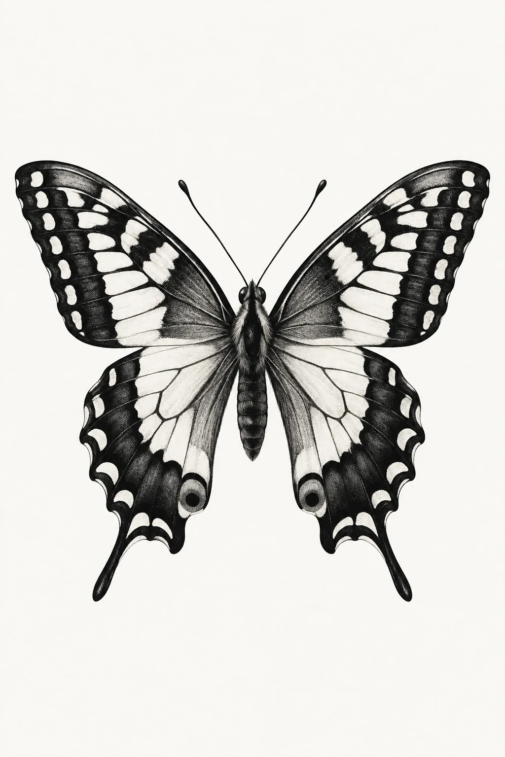 Blackwork Swallowtail Butterfly — swallowtail butterfly tattoo style outfit