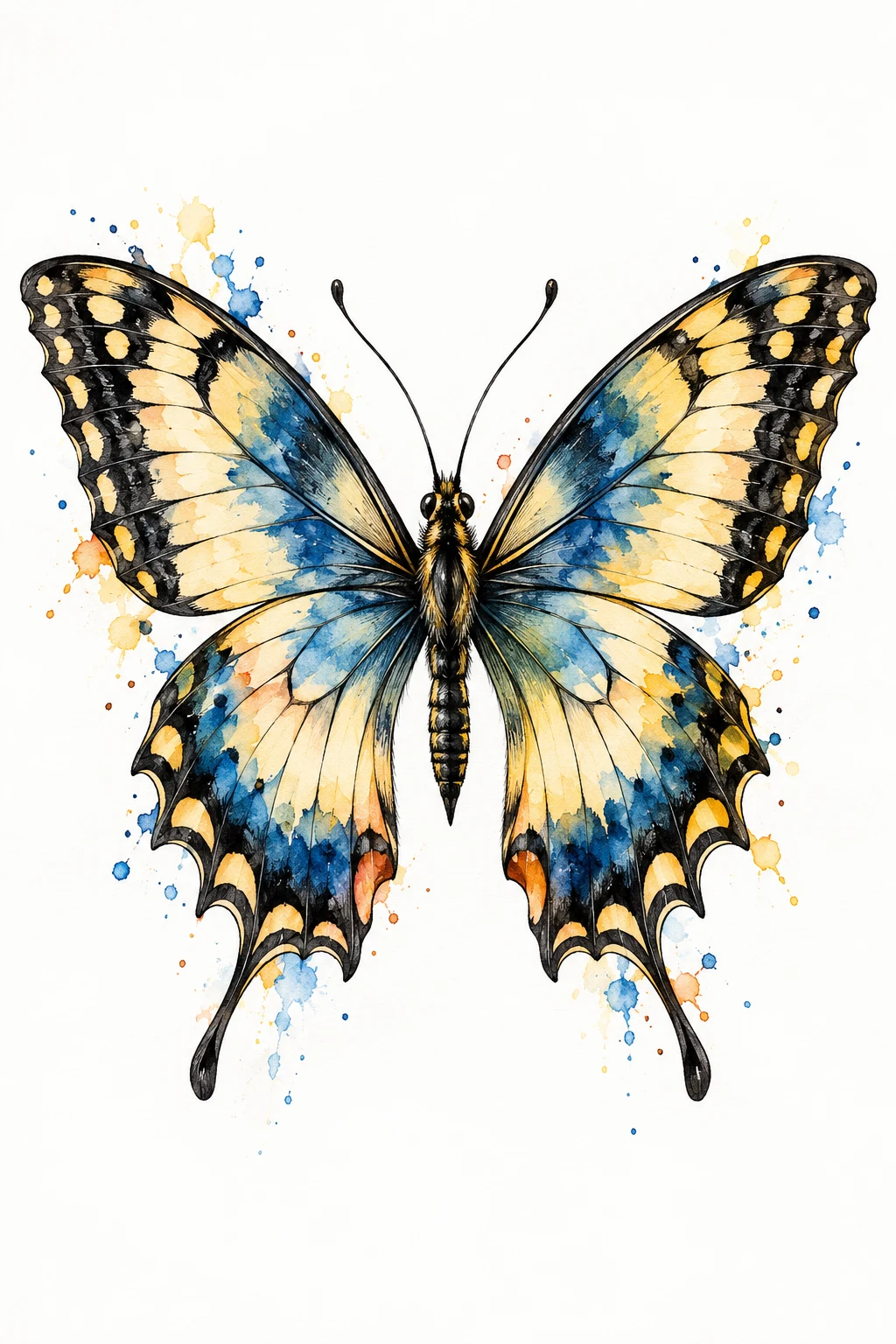 Watercolor Swallowtail Butterfly — swallowtail butterfly tattoo style outfit