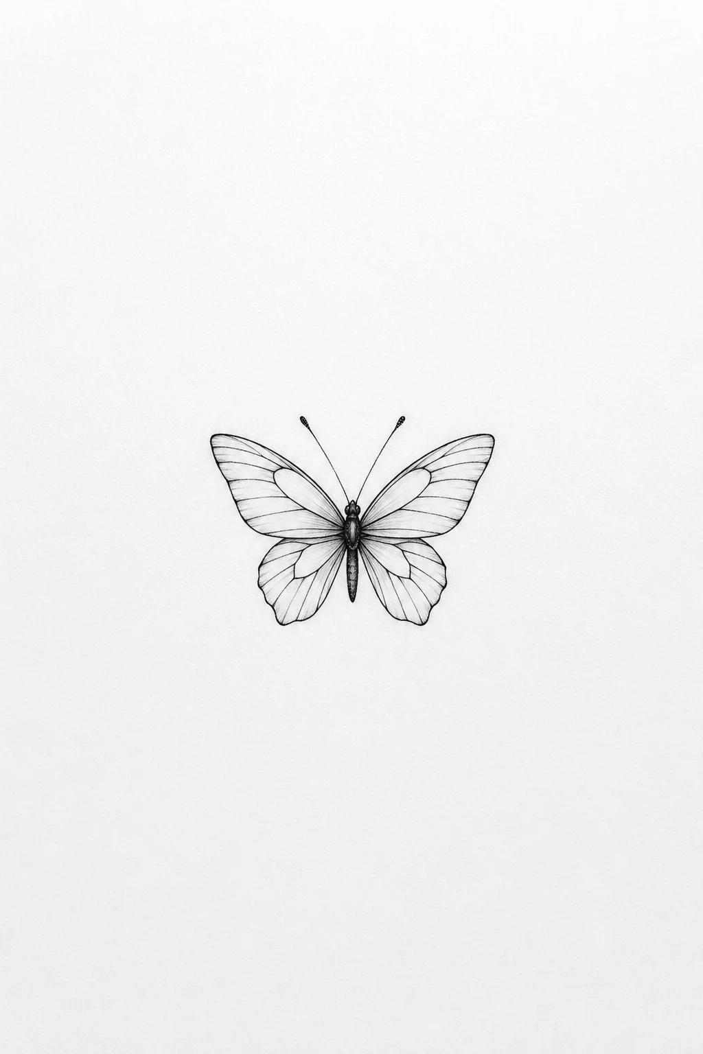 Tiny Fine-Line Butterfly — A Minimal Tattoo Butterfly Idea — tattoo butterfly ideas style outfit