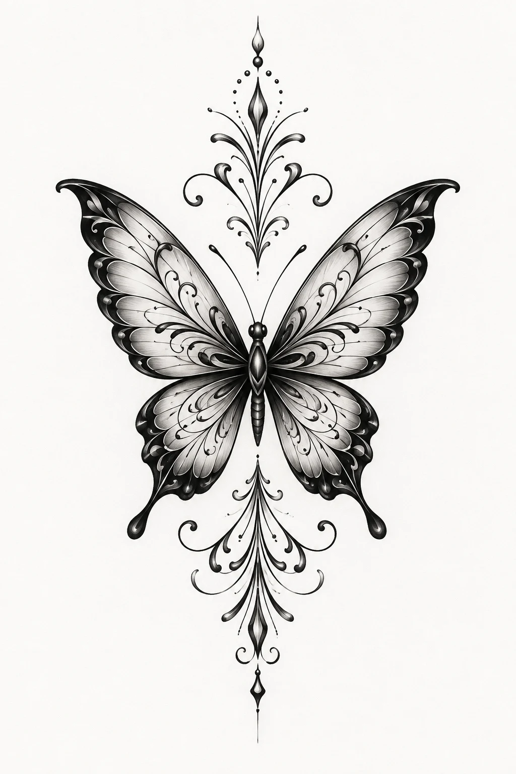 Ornamental Butterfly — tattoo butterfly ideas style outfit