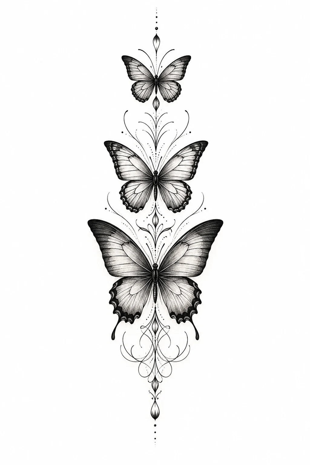 Butterfly Spine or Back Design — tattoo butterfly ideas style outfit
