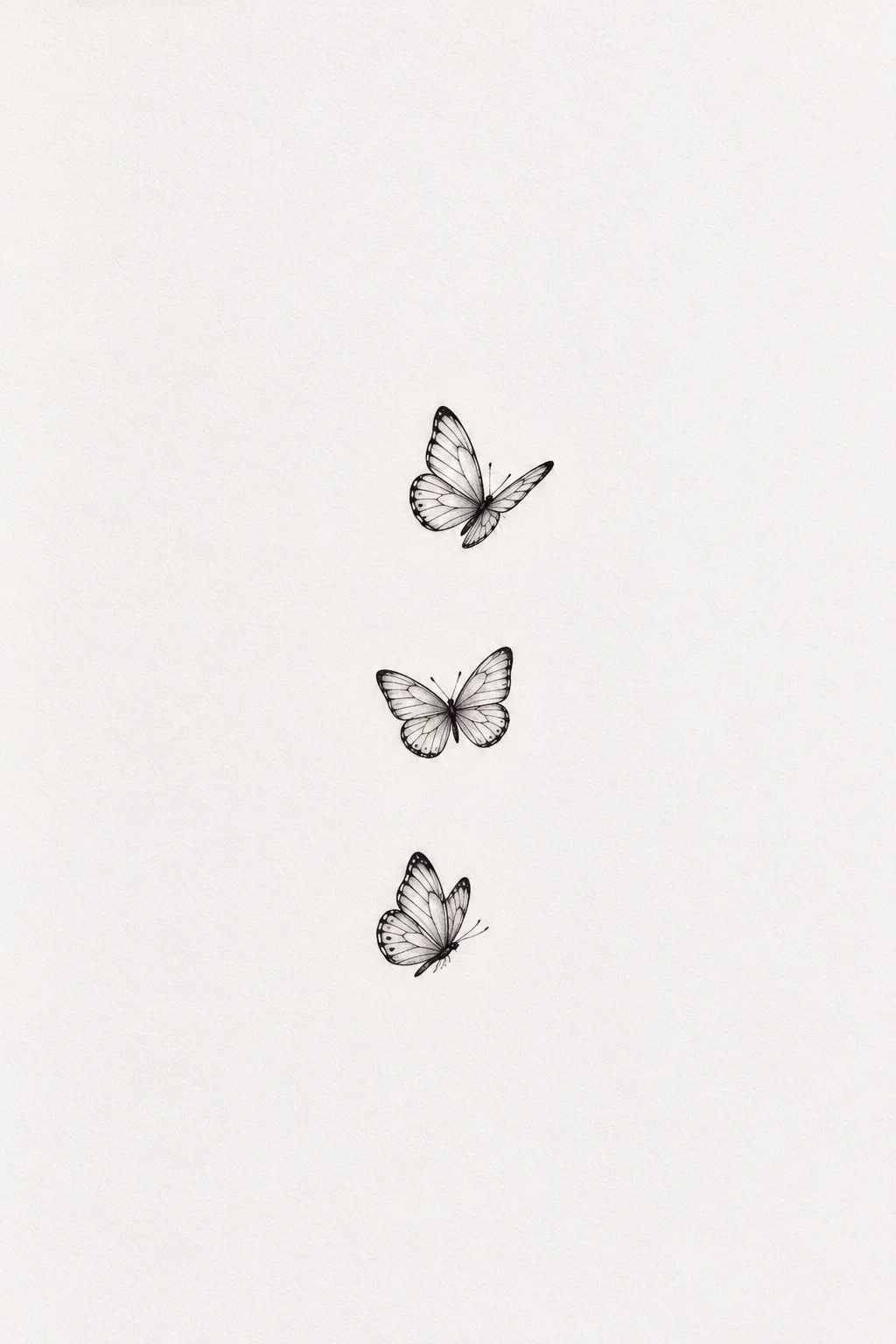 Micro Butterfly Trio — tattoo butterfly ideas style outfit