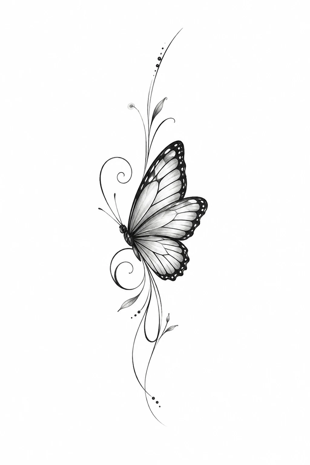 Butterfly Behind the Ear — tattoo butterfly ideas style outfit