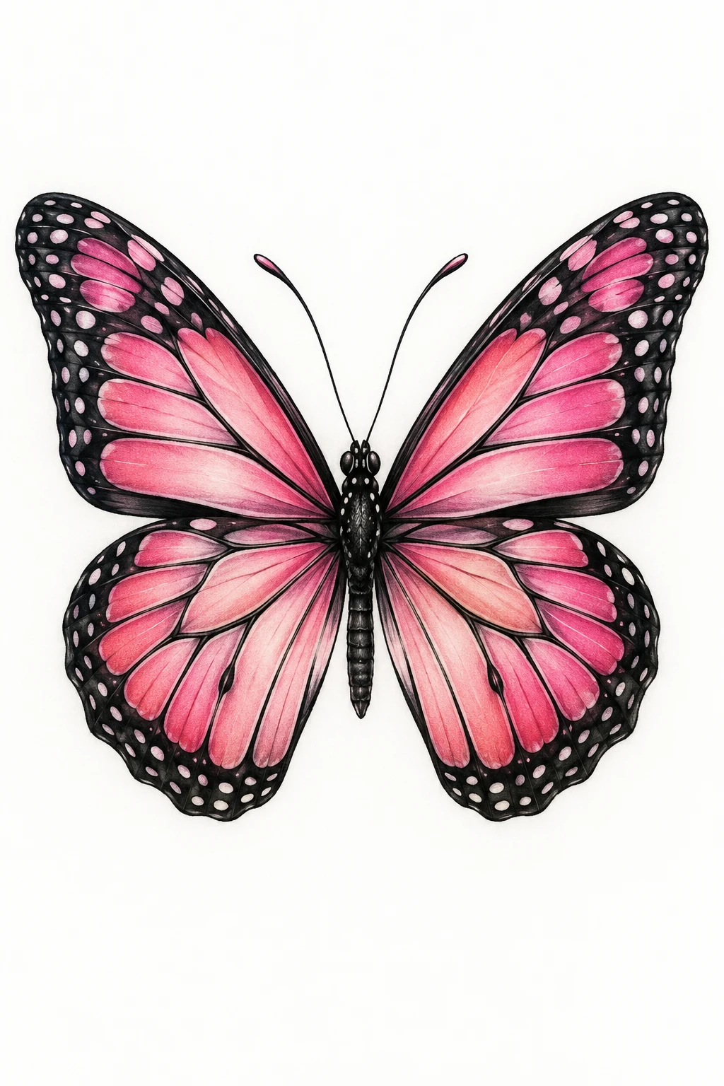 Pink Monarch Butterfly — tattoo ideas female butterfly style outfit