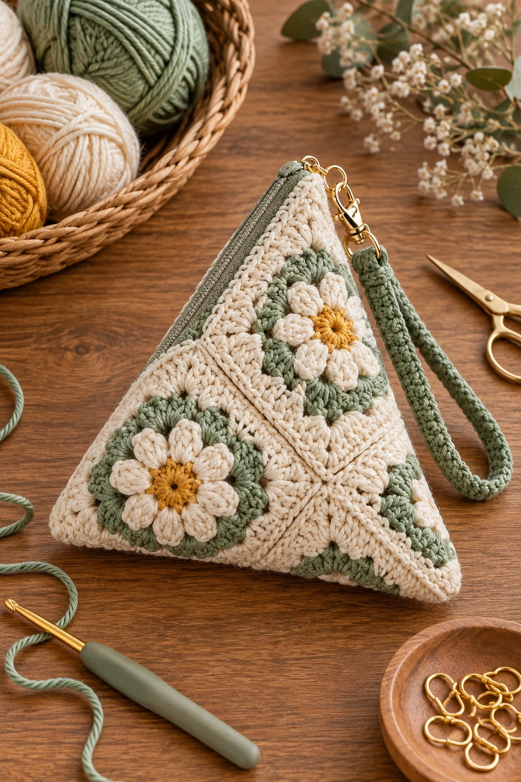 Triangle Crochet Pouch — triangle crochet bag style outfit