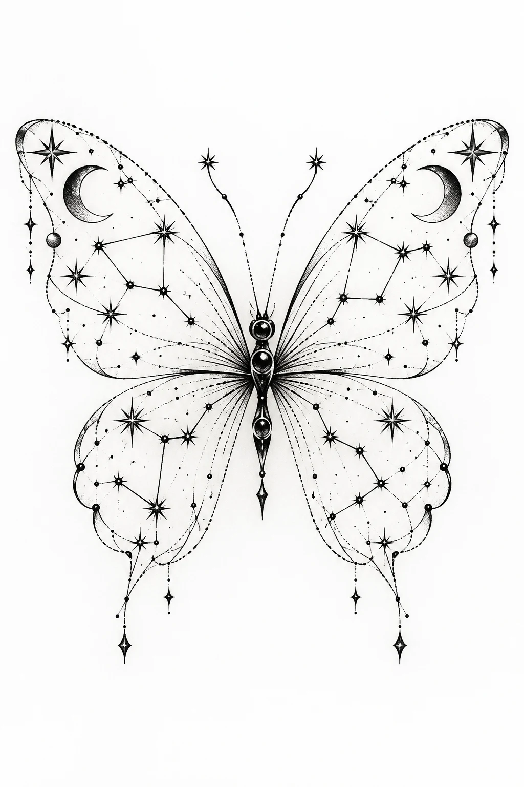Butterfly Made From Constellations — unique butterfly tattoo creative style outfit