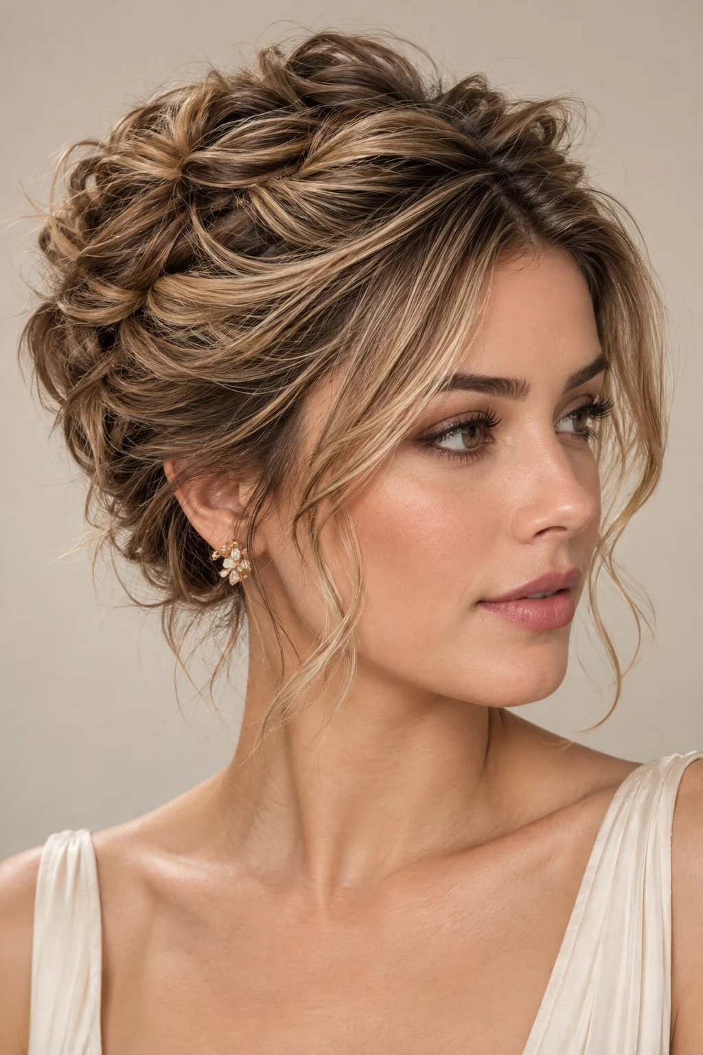 The Textured Crown Pin-Up — Updos for Short Hair With Layers — updos for short hair style outfit