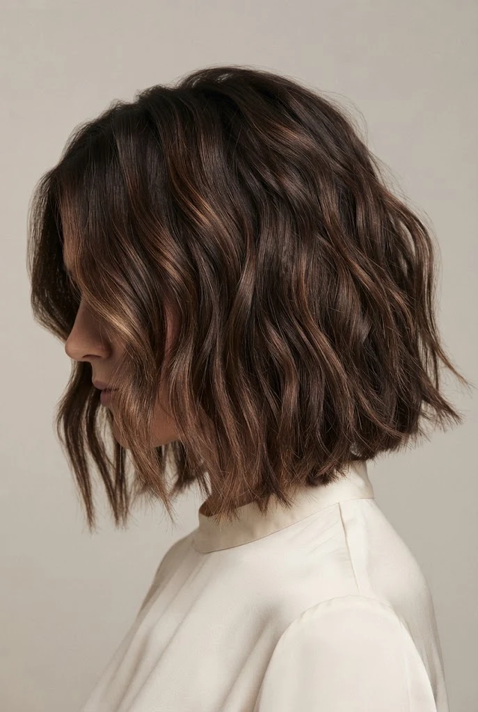 Crown Braid with Loose Waves — wavy hairstyles for short hair women style outfit