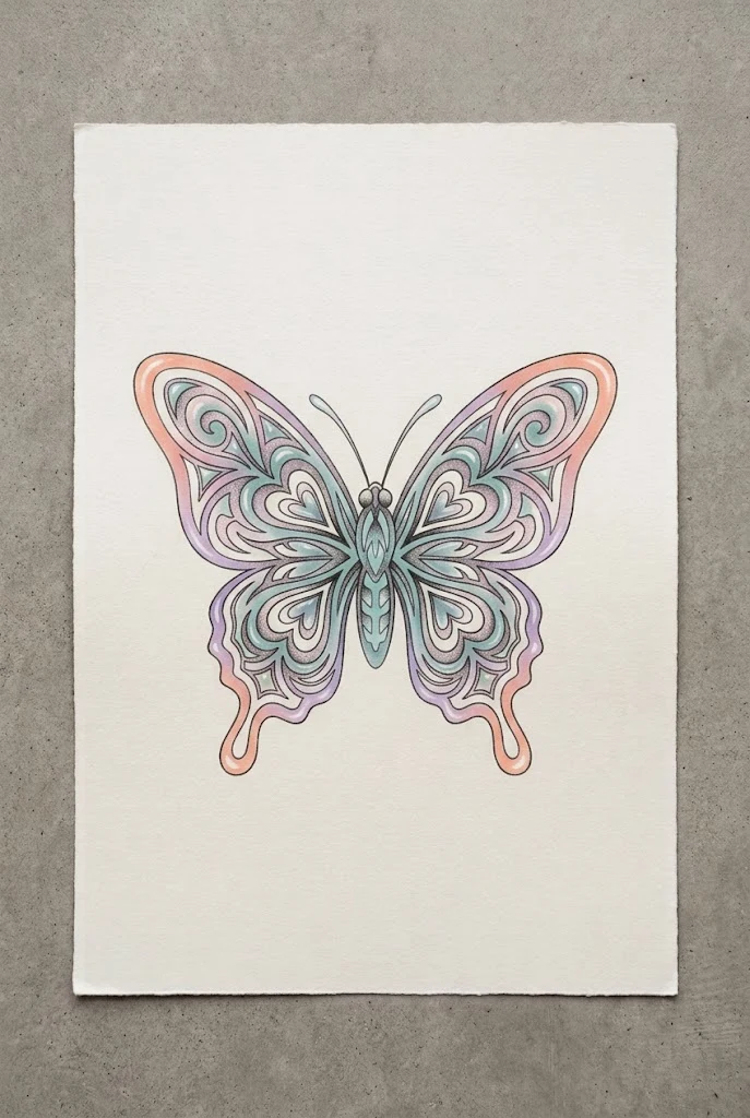 Airbrushed Gradient Butterfly Art — y2k butterfly tattoo style outfit