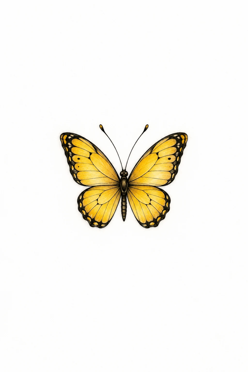 Tiny Yellow Butterfly Tattoo — yellow butterfly tattoo style outfit