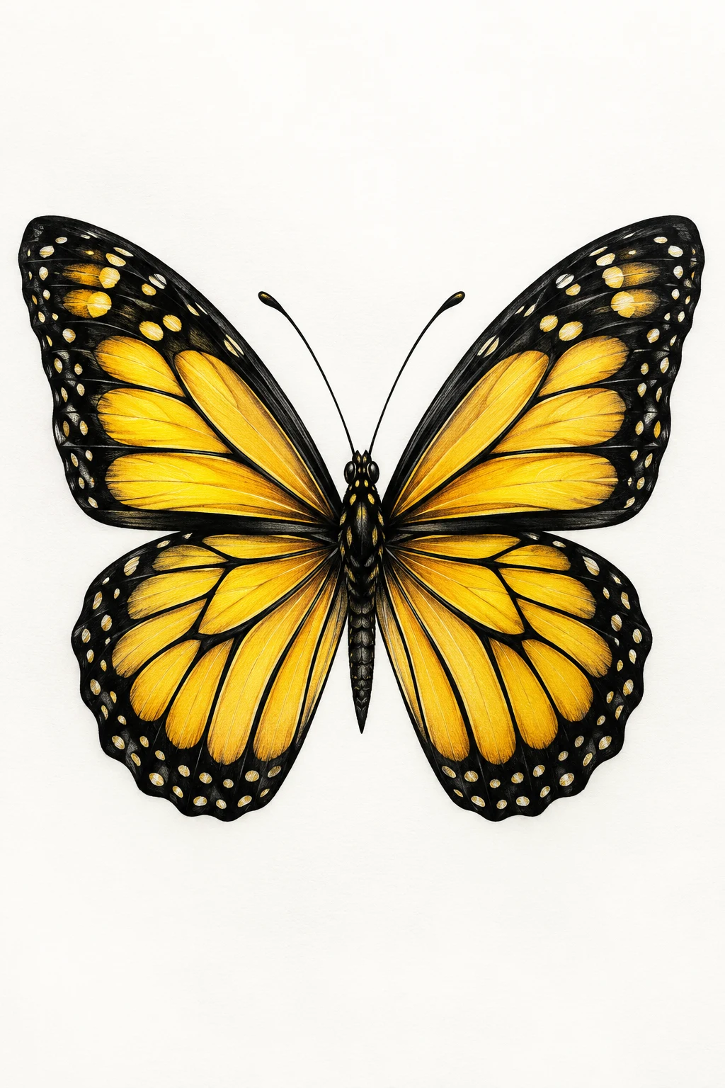 Black-and-Yellow Monarch — yellow butterfly tattoo style outfit