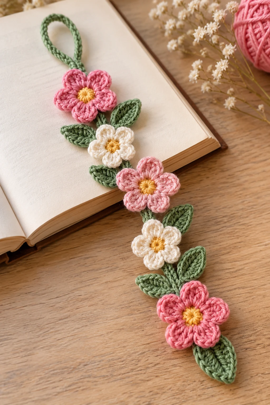 A Pretty Crochet Flower Bookmark — 100g crochet projects