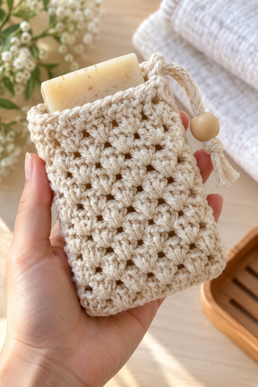 The Textured Crochet Soap Saver — 100g crochet projects