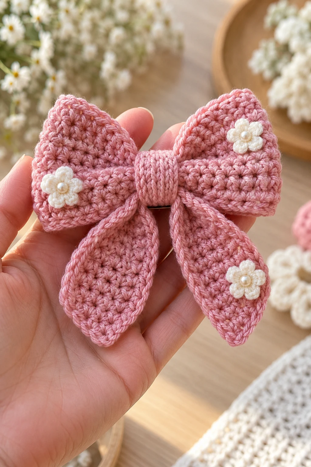 The Crochet Bow Hair Clip — 100g crochet projects