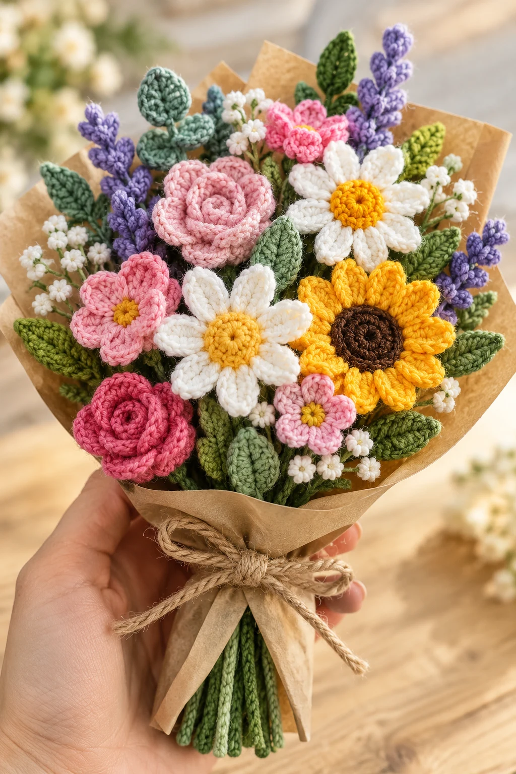 The Mini Crochet Flower Bouquet — 100g crochet projects