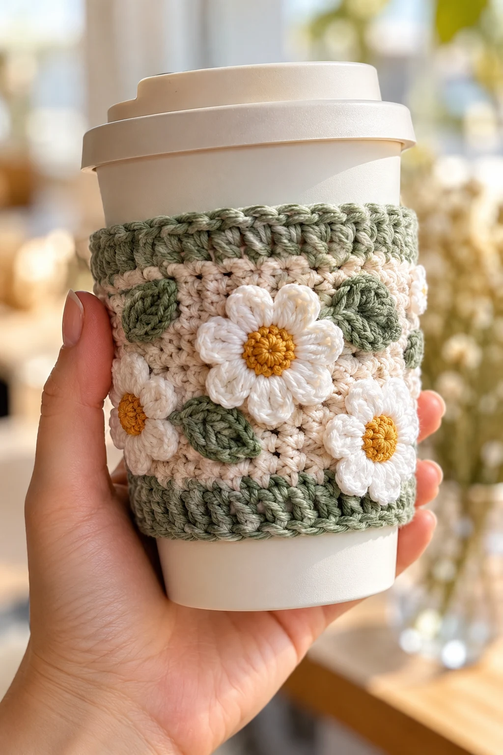 A Cozy Crochet Cup Sleeve — 100g crochet projects