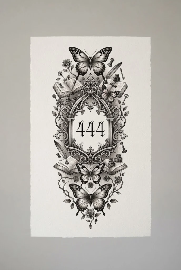 Gothic Dark Academia Back Piece — 444 butterfly tattoo style outfit