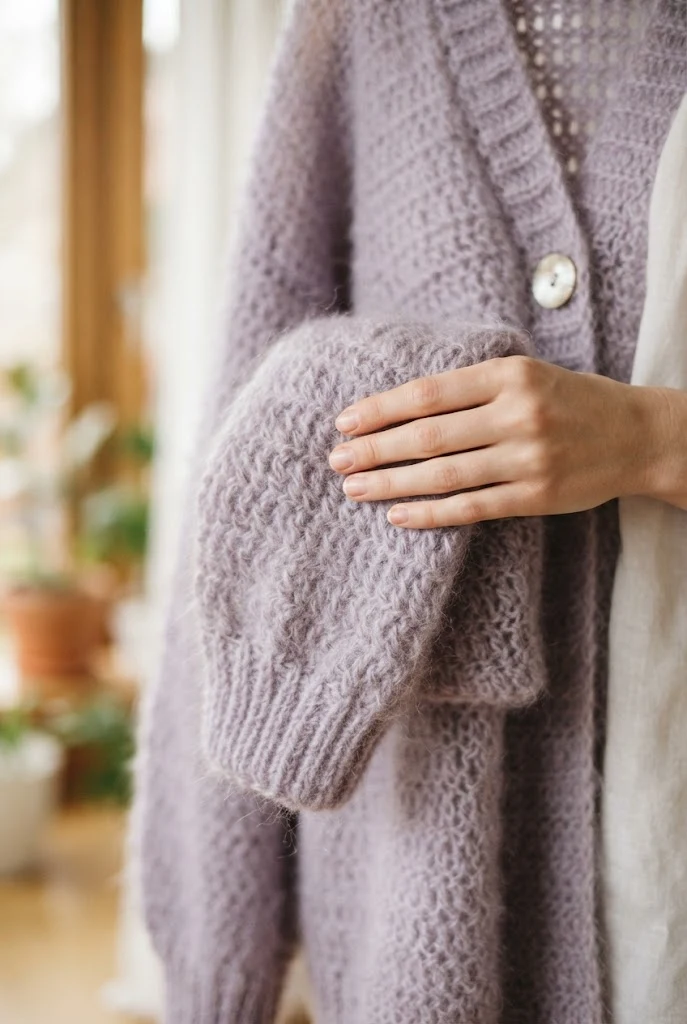 Cloud-Like Mohair Cardigan — Aesthetic things to crochet style outfit