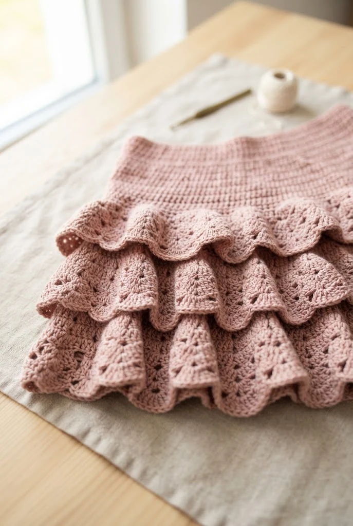 Tiered Ruffle Mini Skirt — Aesthetic things to crochet style outfit