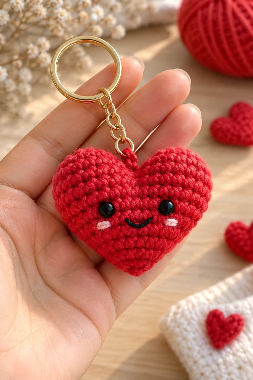 Mini Crochet Heart for Valentine's Day — amigurumi for beginners style outfit