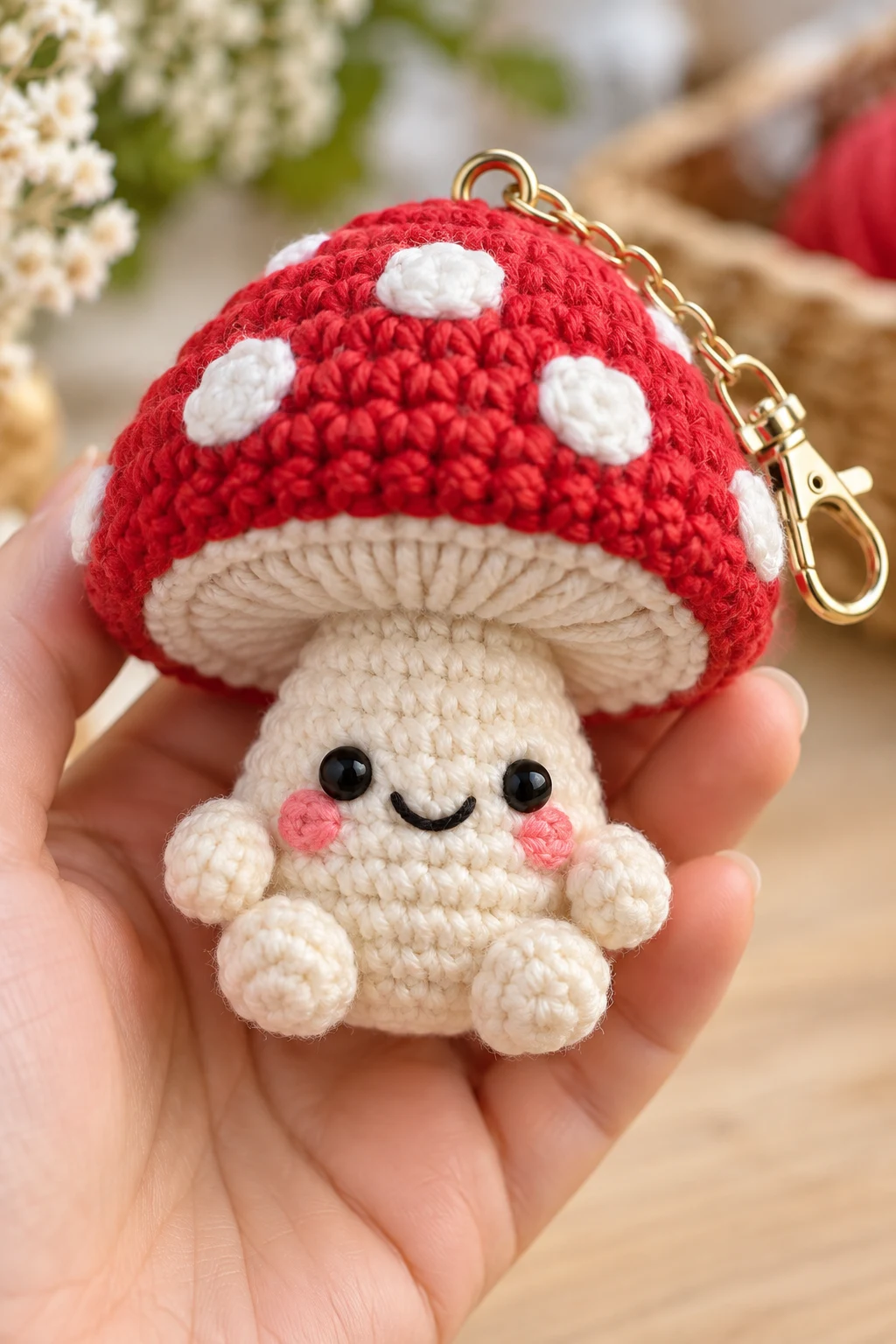 Happy Little Crochet Mushroom — amigurumi for beginners style outfit
