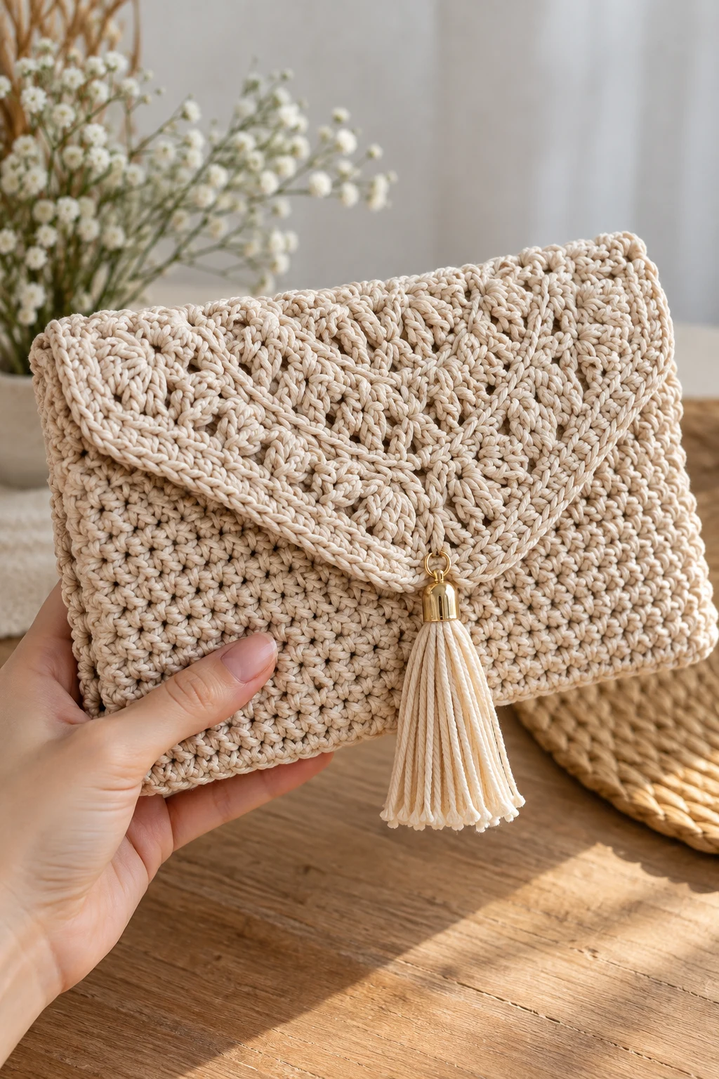 Sophisticated Crochet Clutch — bag crochet style outfit