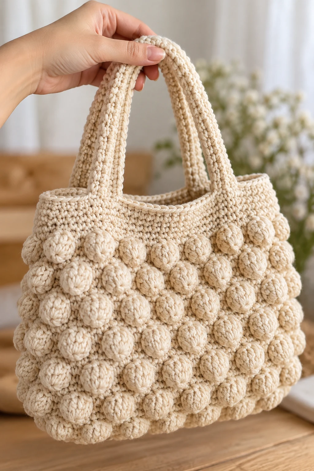 Textured Bobble Stitch Bag — bag crochet style outfit
