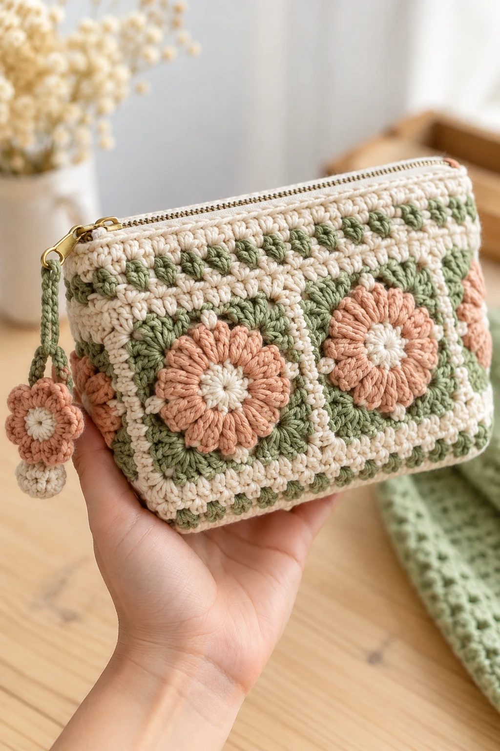 Practical Zippered Crochet Pouch Bag — bag crochet style outfit