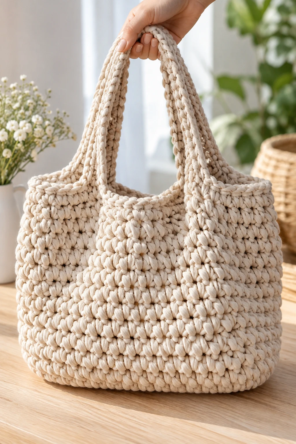 Chunky Crochet Tote — bag crochet style outfit