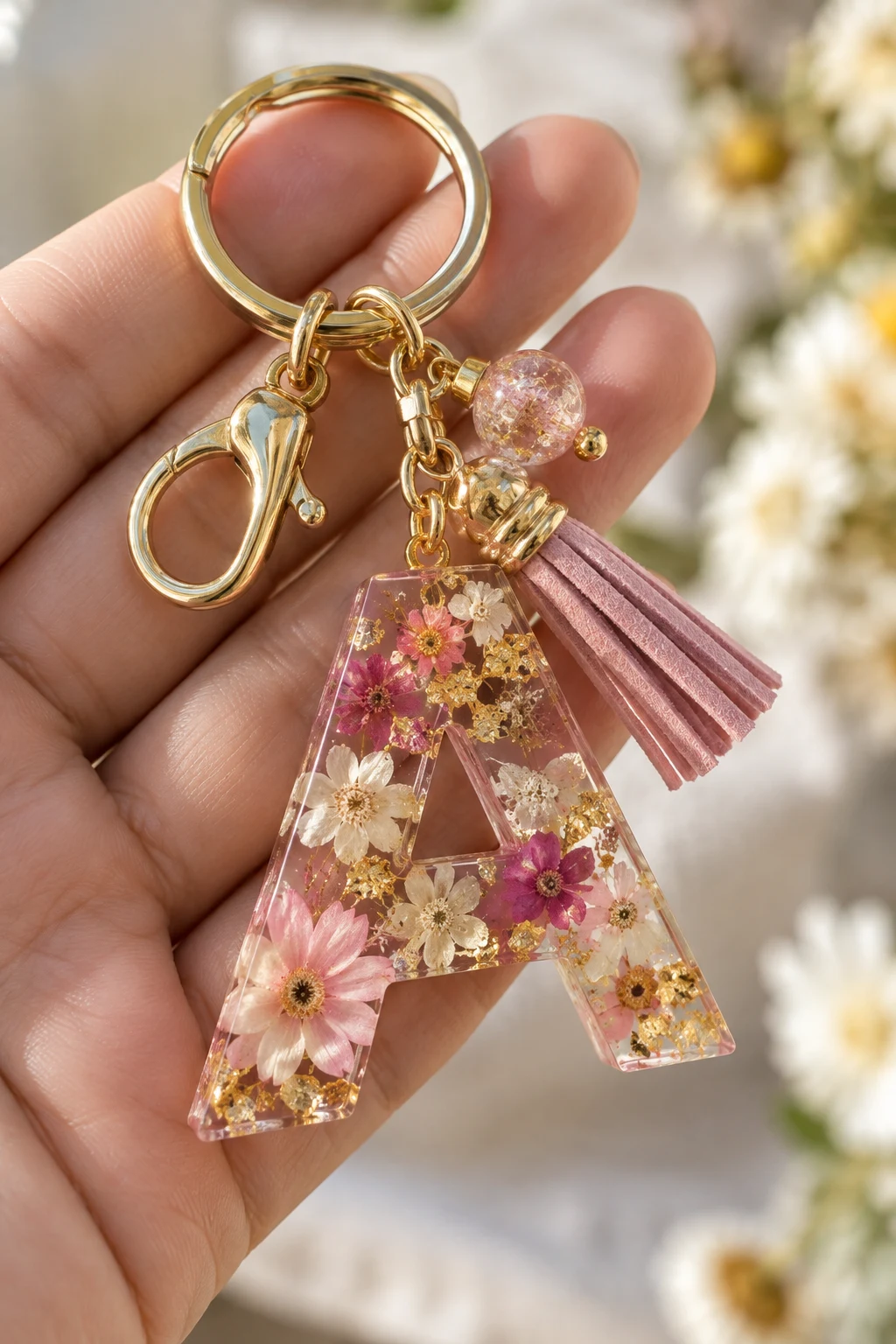 DIY Resin Initial Keychain — bag keychain ideas style outfit