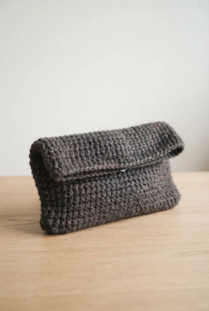 Foldover Clutch with Metallic Thread — bag pattern crochet style outfit