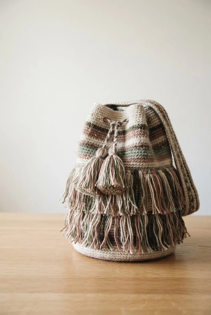 Fringe Boho Bucket Bag — bag pattern crochet style outfit