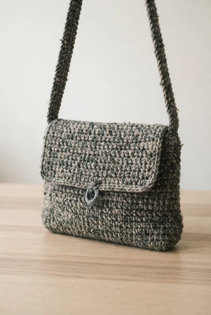 Tweed Stitch Crossbody Purse — bag pattern crochet style outfit